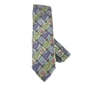 Barcelona Cravatte Men's Tie Hanky Set Silver Purple Brown Orange Sage Teal 3"